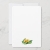 イエローサンフラワーズ招待状 招待状 (裏面)