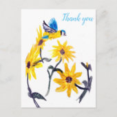 イエローサンフラワーズ自然サンキューフローラ ポストカード (正面)