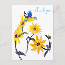 イエローサンフラワーズ自然サンキューフローラ ポストカード