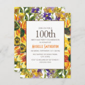 イエローサンフラワーズ100thバースデーパーティー 招待状 (正面/裏面)