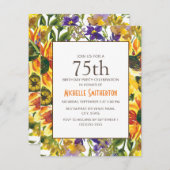 イエローサンフラワーズ75thバースデーパーティー 招待状 (正面/裏面)