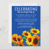 イエローサンフラワーズ&ブルースカイズお祝い・オブ・ライフ 招待状 (正面)