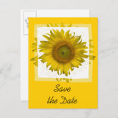 イエローサンフラワーセーブ・ザ・デート案内 案内ポストカード (正面/裏面)