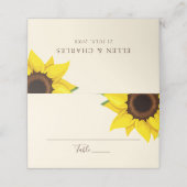 イエローサンフラワーテーマゲストプレイステーブルカード プレイスカード (外部開封)