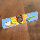 イエローサンフラワーデスク名プレート デスクネームプレート (側面)