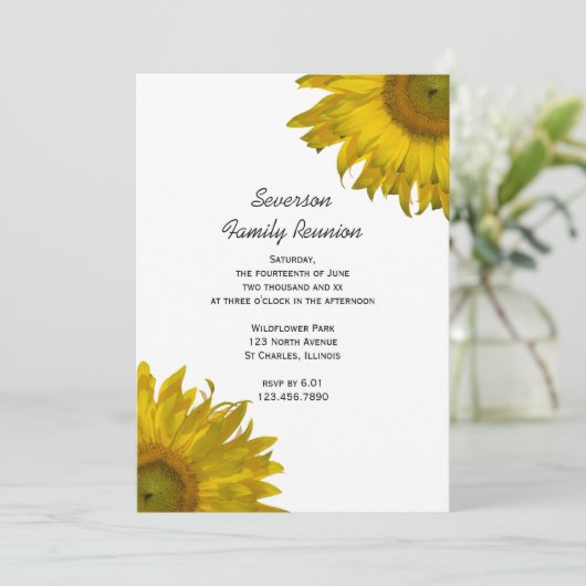 イエローサンフラワーファミリー懇親会招待状 招待状 (スタンド正面)