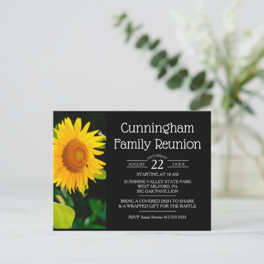 イエローサンフラワーファミリー懇親会 インビテーションポストカード (スタンド正面)