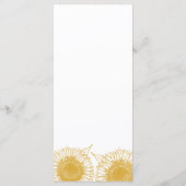 イエローサンフラワーフローラサマーオータム秋の結婚式 メニュー (裏面)