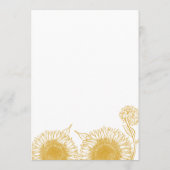 イエローサンフラワーフローラサマーオータム秋の結婚式 メニュー (裏面)