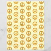 イエローサンフラワーフローラピースサインスクラップブック紙 (裏面)