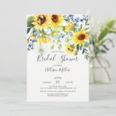 イエローサンフラワーフローラブライダルシャワー 招待状 (スタンド正面)