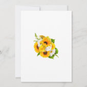 イエローサンフラワーフローラベビーブランチ 招待状 (裏面)