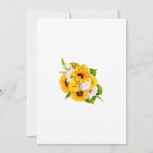 イエローサンフラワーフローラベビーブランチ 招待状 (裏面)