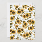 イエローサンフラワーフローラ結婚式招待状 招待状 (裏面)