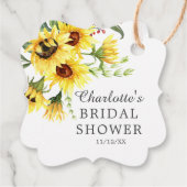 イエローサンフラワーブライダルシャワーお願いギフトラベル フェイバータグ (裏面)