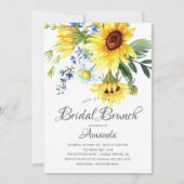 イエローサンフラワーブライダルシャワーブランチ 招待状 (正面)