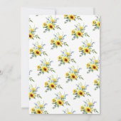 イエローサンフラワーブライダルシャワー 招待状 (裏面)
