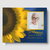 イエローサンフラワーブルーお祝いの葬式 ゲストブック (正面)