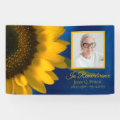 イエローサンフラワーブルーお祝いの葬式 横断幕 (横)