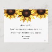 イエローサンフラワーポストカードのお母さん シーズンポストカード (裏面)