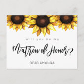 イエローサンフラワーポストカードのお母さん シーズンポストカード (正面)