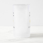 イエローサンフラワーモノグラムサマーバーベキュー フロストグラスビールジョッキ (中央)