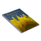 イエローサンフラワーライジング結婚ズゲストブック ノートブック (右側)