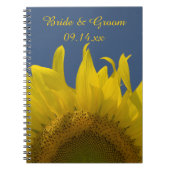 イエローサンフラワーライジング結婚ズゲストブック ノートブック (正面)