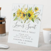 イエローサンフラワーラブイズスイートデザートバー 台座サイン (インサイチュ)