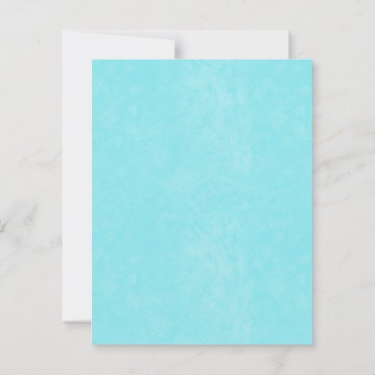 イエローサンフラワーヴィンテージアクアトラックウェディングシャワー 招待状 (裏面)