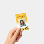 イエローサンフラワー幼稚園先生 バッジ (手持ち)