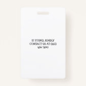 イエローサンフラワー幼稚園先生 バッジ (裏面)