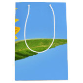 イエローサンフラワー抱き枕 ミディアムペーパーバッグ (正面)