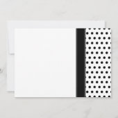 イエローサンフラワー白黒結婚水玉模様 招待状 (裏面)