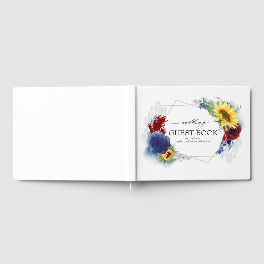 イエローサンフラワー秋の結婚式 ゲストブック (全面)