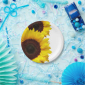 イエローサンフラワー紙ピクニックパーティー誕生日プレート ペーパープレート (パーティー)