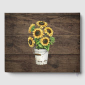 イエローサンフラワー素朴オンウッドゲストブック ゲストブック (裏面)