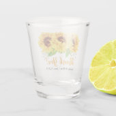 イエローサンフラワー結婚フローラの皆様のお願い ショットグラス (裏面)