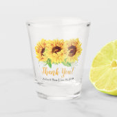イエローサンフラワー結婚フローラの皆様のお願い ショットグラス (正面)
