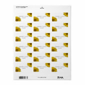 イエローサンフラワー結婚式の引き出物ラベル ラベル (フルシート)