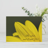 イエローサンフラワー花びら婚約パーティ 招待状 (スタンド正面)