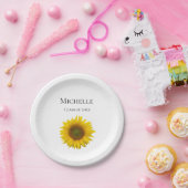 イエローサンフラワー開花カントリー卒業パーティー ペーパープレート (パーティー)