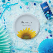 イエローサンフラワー開花フローラ卒業パーティー ペーパープレート (パーティー)