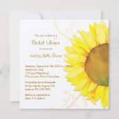 イエローサンフラワー&スワーズフローラブライダルシャワー 招待状 (正面)