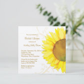 イエローサンフラワー&スワーズフローラブライダルシャワー 招待状 (スタンド正面)