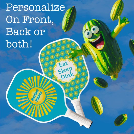 イエローサンブルーカリブのピックボールパドル ピックルボールラケット