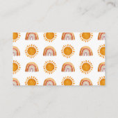 イエローサンベビーシャワー予約リクエスト エンクロージャーカード (裏面)