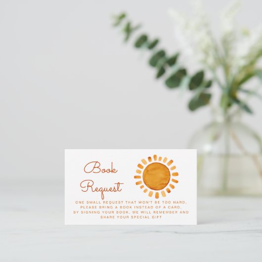 イエローサンベビーシャワー予約リクエスト エンクロージャーカード (スタンド正面)