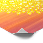 イエローサン輝くマンダラサンセット ポスター (角)