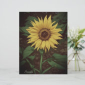 イエローサン鮮やかフラワーグリーンスクラップブック紙 (スタンド正面)